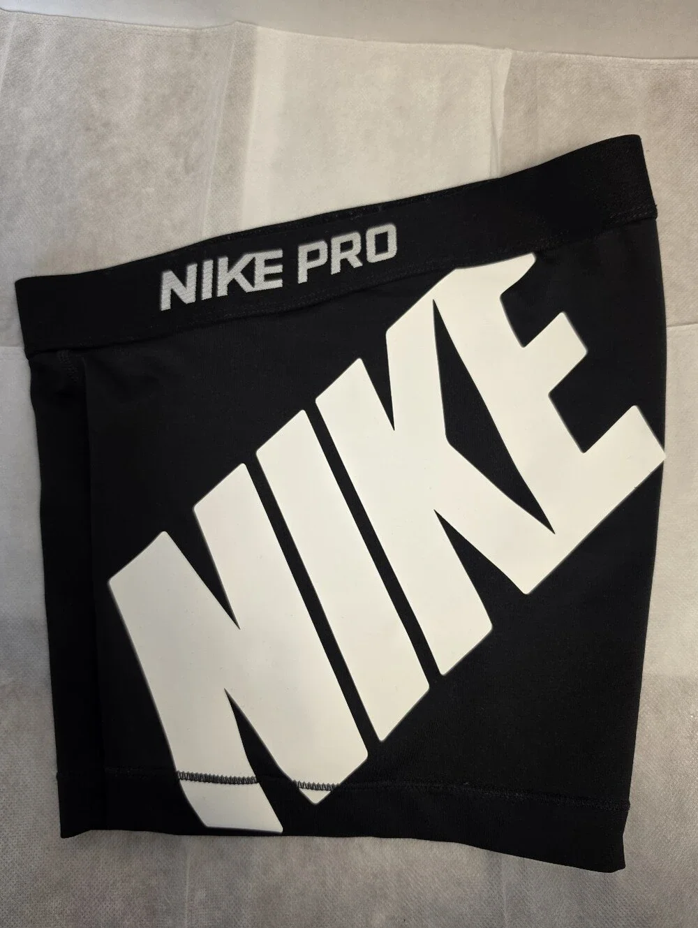 Nike Pro Black Graphic Logo Compression Shorts - Size Small